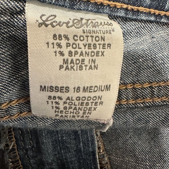 Levi Strauss Signature Stretch Low Rise BootCut Blue Jeans W36xL30 Women Sz 16 M - Picture 4 of 7